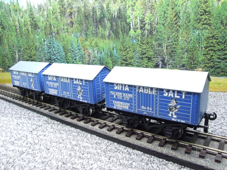 Ace Trains O Gauge G6 SV7 Private Owner "Sifta Salt" Wagons x3 Set 7 Bxd image 22