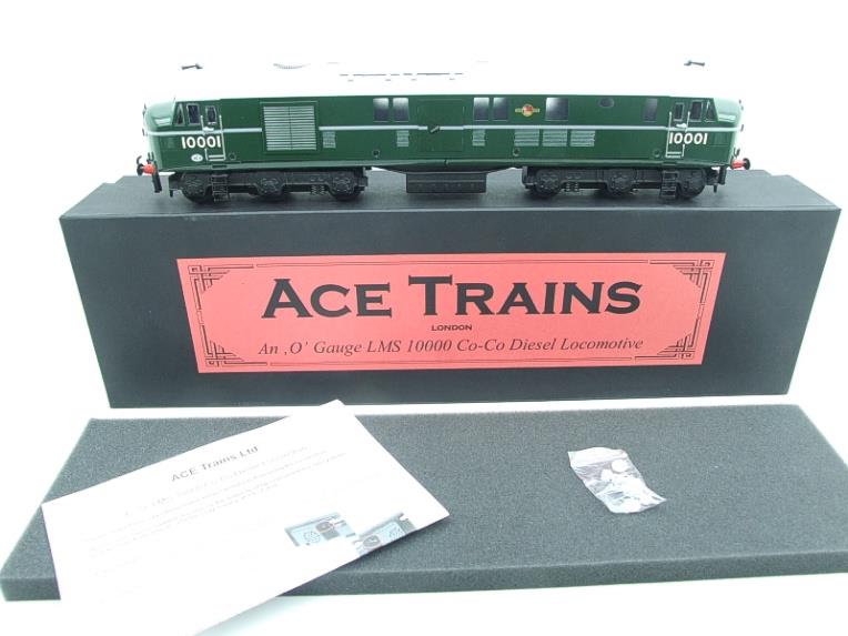 Ace Trains O Gauge E39D3 BR Gloss Green Egg Shell Waistband & Grey roof Post-56 R/N 10001 Co-Co Diesel Loco 2/3 Rail New Boxed image 2