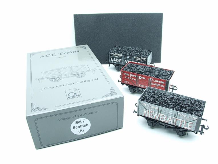 Ace Trains O Gauge G/5 WS7 Private Owner "Scottish A Set" Coal Wagons x3 Set 7 Bxd image 22