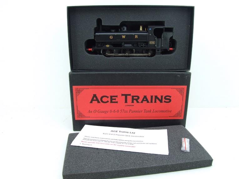 Ace Trains O Gauge E21B GWR Satin Black 57xx Pannier Tank Loco R/N 5701 Electric 2/3 Rail Boxed image 17