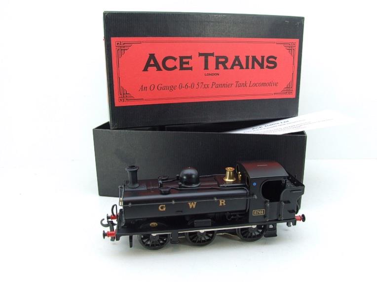 Ace Trains O Gauge E21B GWR Satin Black 57xx Pannier Tank Loco R/N 5701 Electric 2/3 Rail Boxed image 20