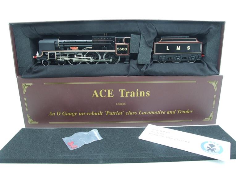 Ace Trains O Gauge, Post War LMS Gloss Lined Black, Patriot Class 4-6-0 Loco  an - Patriot R/N: 5500 image 20