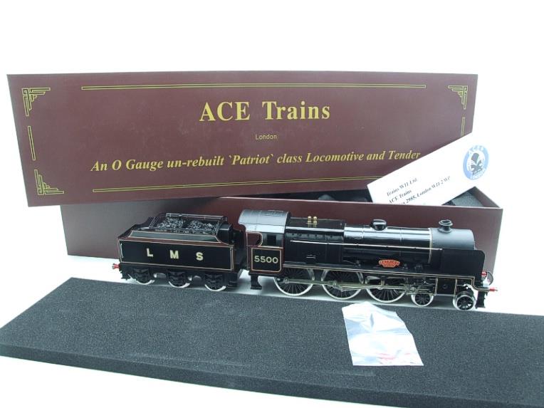 Ace Trains O Gauge, Post War LMS Gloss Lined Black, Patriot Class 4-6-0 Loco  an - Patriot R/N: 5500 image 22