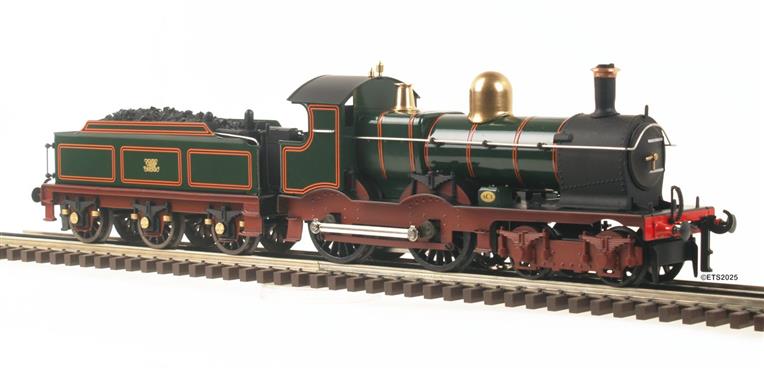 E/30-A1 "Duke" Class GWR 4-4-0 Loco & DEAN Tender Lined Green & Indian Red Curved Frame Brass Dome image 3