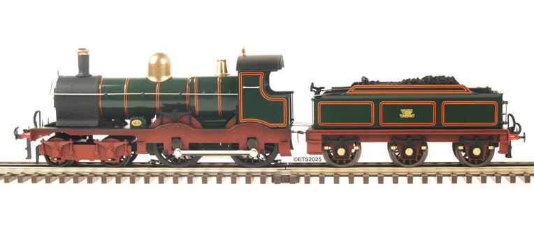E/30-A1 "Duke" Class GWR 4-4-0 Loco & DEAN Tender Lined Green & Indian Red Curved Frame Brass Dome image 4