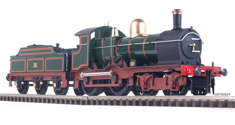 E/30-A1 "Duke" Class GWR 4-4-0 Loco & DEAN Tender Lined Green & Indian Red Curved Frame Brass Dome image 5