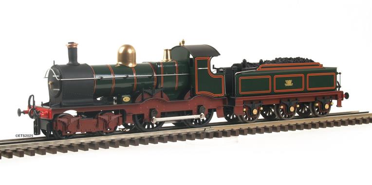 E/30-A1 "Duke" Class GWR 4-4-0 Loco & DEAN Tender Lined Green & Indian Red Curved Frame Brass Dome image 6
