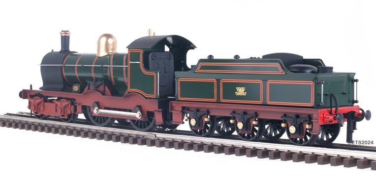 E/30-A1 "Duke" Class GWR 4-4-0 Loco & DEAN Tender Lined Green & Indian Red Curved Frame Brass Dome image 8