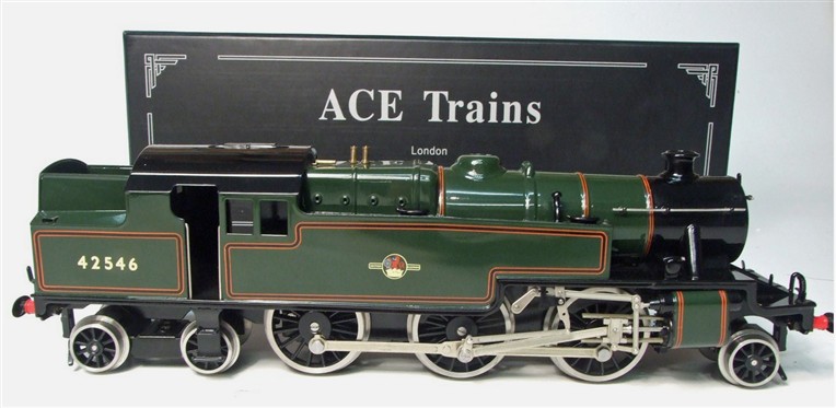 Ace Trains O Gauge E/8 "BR" Gloss Lined Green 2 Cyl Stanier 2-6-4 Tank Loco R/N 42516, Elec 2/3 Rail image 1