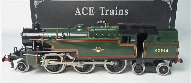 Ace Trains O Gauge E/8 "BR" Gloss Lined Green 2 Cyl Stanier 2-6-4 Tank Loco R/N 42516, Elec 2/3 Rail image 19