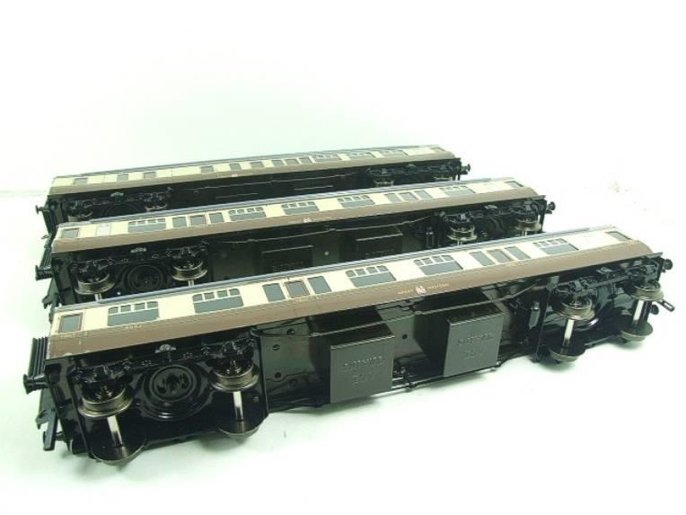 Ace Trains O Gauge C12 GWR Brown & Cream "Hawksworth" Coaches x3 Set A Boxed 2/3 Rail image 15
