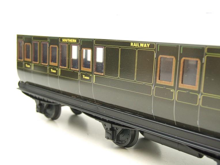Ace Trains O Gauge C24 SR Southern Green Six Wheeled Passenger Coaches x3 Set Boxed 2/3 Rail image 8
