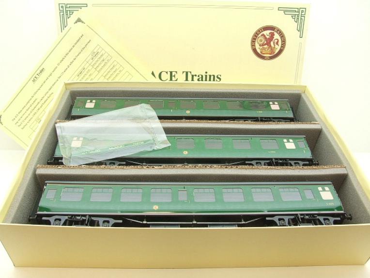 Ace Trains O Gauge C13B BR MK1 SR Southern Green Coaches x3 Set B Boxed 2/3 Rail "Atlantic Coast Coach Set" image 1