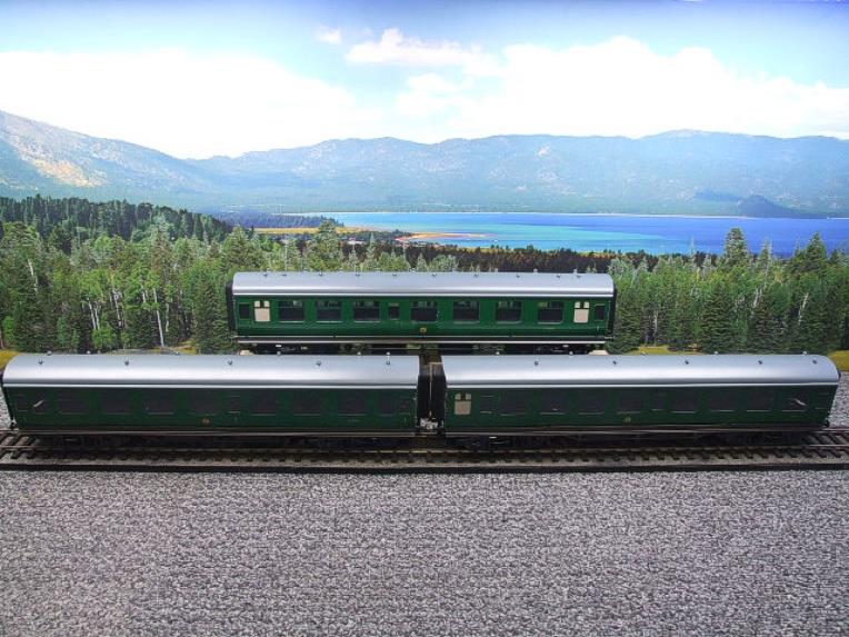 Ace Trains O Gauge C13B BR MK1 SR Southern Green Coaches x3 Set B Boxed 2/3 Rail "Atlantic Coast Coach Set" image 9
