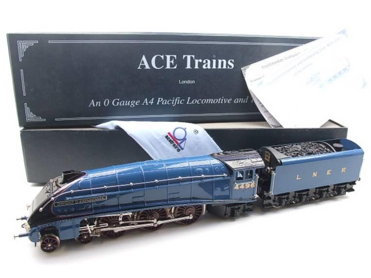 Ace Trains O Gauge E4, A4 Pacific LNER Gater Blue Named "Kestral" R/N 4485, Open Valence, Post War, Electric, 3 Rail Boxed image 22