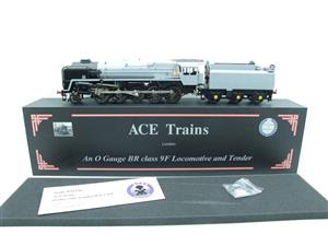 Ace Trains O Gauge E28J BR Post 56 Unlined Satin Grey Class 9F Loco & Tender Elec 2/3 Rail NEW Bxd image 1