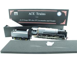 Ace Trains O Gauge E28J BR Post 56 Unlined Satin Grey Class 9F Loco & Tender Elec 2/3 Rail NEW Bxd image 2