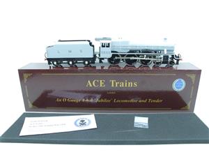 Ace Trains O Gauge E18A2 LMS Works Grey Jubilee "Silver Jubilee" R/N 5552 Elec 2/3 Rail New Bxd image 2