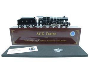 Ace Trains O Gauge E18A3 LMS Gloss Black Jubilee "Silver Jubilee" R/N 5552 V/Rare "Coat of Arms Ed" image 2