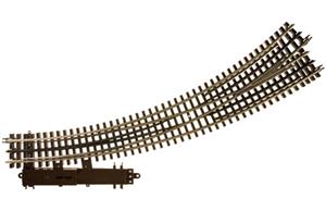 Atlas 6077 - O Gauge 3 Rail (O-72/O-54) Left Hand Curved R/Turnout 36”/27" Radius Elec Op Point x1