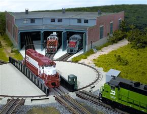 Atlas 6904 - O Gauge AL6904 Roundhouse  Kit - 3 Stall For 3-Rail or 2-Rail image 1