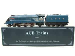 Ace Trains O Gauge E4 A4 Pacific LNER Blue "Mallard" R/N 4468 Elec 3 Rail Boxed image 1
