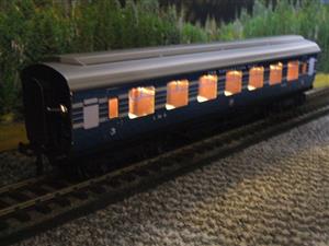 Ace Trains O Gauge C20-B LMS Blue Coronation Scot x3 Coaches 2/3 Rail Set B Bxd image 6