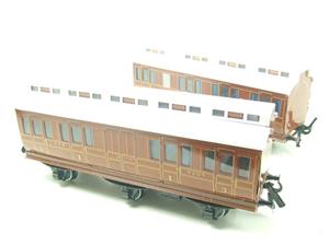 Darstaed O Gauge "LNER" Teak Style Six Wheel Passenger x4 Coaches Set Boxed image 2