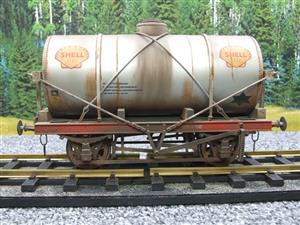 Gauge 1 Model Co Accucraft R32-3C-14-Ton Oil "Shell Tanker Wagon" Professionally Weathered image 1