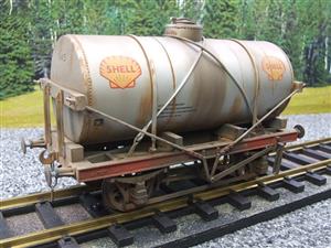 Gauge 1 Model Co Accucraft R32-3C-14-Ton Oil "Shell Tanker Wagon" Professionally Weathered image 10