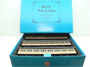 Ace Trains O Gauge C1 LNER Teak Style x3 Coach Set Boxed 2/3 Rail Wheels image 1
