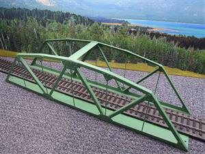 O Gauge - Gauge 1, Solid Metal Steel Green "Girder Bridge" 26" Length image 6