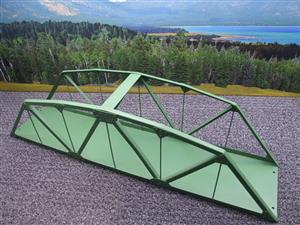 O Gauge - Gauge 1, Solid Metal Steel Green "Girder Bridge" 26" Length image 8