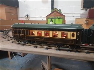 Hornby O Gauge "Brighton Belle" x5 Car Pullman Coach Set Electric 12v DC, 2 Rail image 10