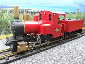 G Scale  Roundhouse 45mm Gauge Brass, Red, 0-4-0T "Billy" Loco & “George” Tender Live Steam image 3