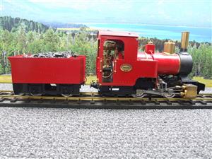 G Scale  Roundhouse 45mm Gauge Brass, Red, 0-4-0T "Billy" Loco & “George” Tender Live Steam image 9