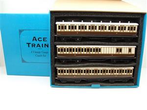 Ace Trains O Gauge C1 LNWR "London & North Western Railway" Passenger Coaches x3 Set Boxed image 1