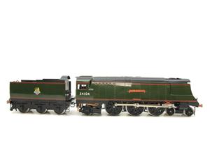 Ace Trains O Gauge E9S1 Bulleid Pacific BR "Bere Alston" R/N 34104 Electric 2/3 Rail Boxed image 9