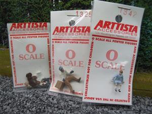 Arttista Hobby Craft O Gauge Metal 1.43 Scale “x6 People Figure Dogs/Cats” Set Boxed image 2