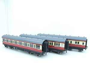 Darstaed O Gauge BR Red & Cream Ex GWR T/L Top Light Corridor Coaches x3 Boxed Set A image 3