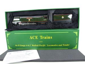 Ace Trains O Gauge E9 Bulleid Pacific BR "City of Wells" R/N 34092 Electric 2/3 Rail Bxd Rare Named image 2
