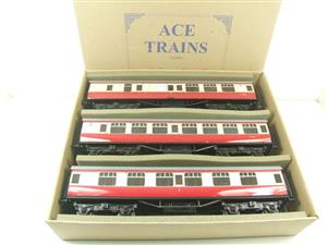 Ace Trains O Gauge C5A BR Mk1 Red & Cream "The Elizabethan" Corridor x3 Coaches Set A image 1