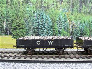 O Gauge Solid Brass "GW" Open LWB Mineral Ballast Coal Wagons x3 Set image 8