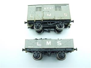 Kit Built O Gauge LMS Open Coal Wagon & LMS Meat Van x2 Set 2/ 3 Rail image 2