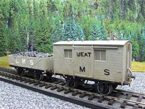 Kit Built O Gauge LMS Open Coal Wagon & LMS Meat Van x2 Set 2/ 3 Rail image 10