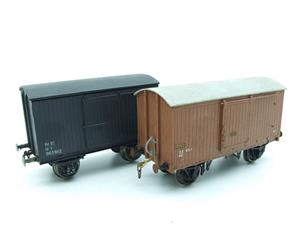 Leeds & Kit Built O Gauge NE Goods Luggage Van Wagons x2 Set 2/ 3 Rail image 3