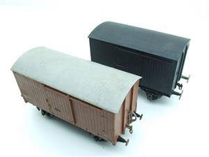 Leeds & Kit Built O Gauge NE Goods Luggage Van Wagons x2 Set 2/ 3 Rail image 5