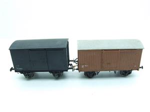 Leeds & Kit Built O Gauge NE Goods Luggage Van Wagons x2 Set 2/ 3 Rail image 6