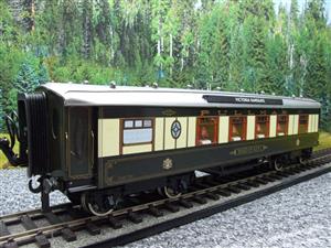 Darstaed O Gauge Kitchen 1st "Maid of Kent" Grey Roof Pullman Coach Lit interior 2/3 Rail Boxed image 5