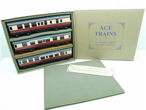 Ace Trains O Gauge C5 BR Mk1 Red & Cream Corridor x3 Coaches Set Boxed image 2